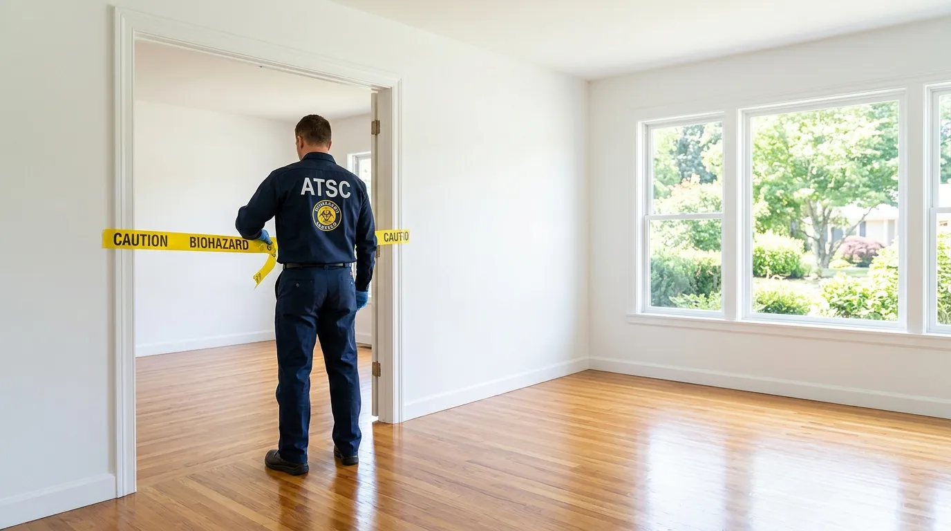 Certified biohazard cleanup crew performing Crime Scene Cleanup in Fairview